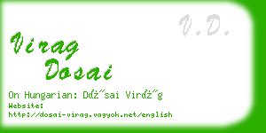 virag dosai business card